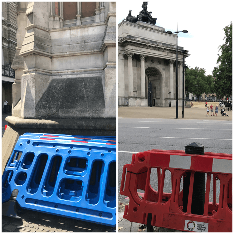 Lightweight UK pedestrian barriers