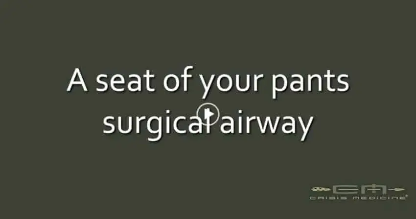 Dr. Shertz demonstrates how to use a common pen as a surgical airway when you need to improvise