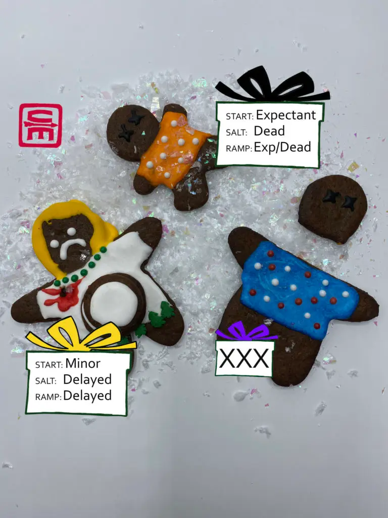 The triage categories for the bomber's wife, deceased child, and next door neighbor.