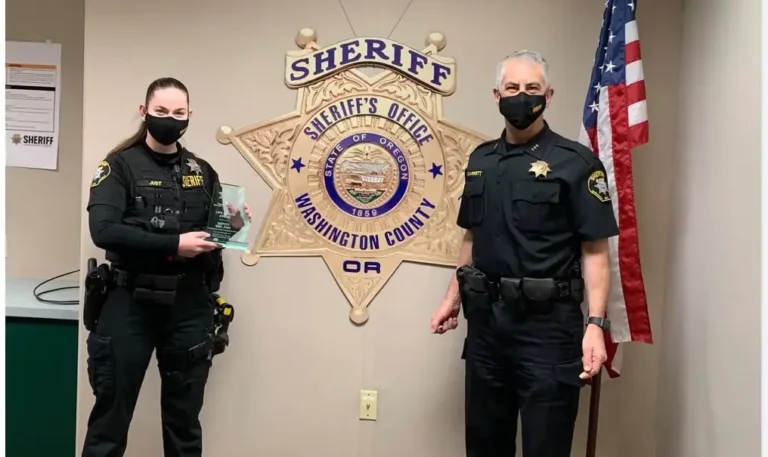 Social Media post announcing Deputy Meg Just's OSSA Lifesaving Award after taking Crisis Medicine's TC2 class