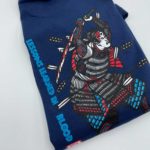 Crisis Medicine Dark Blue, Long sleeved Samurai print Tshirt in full color