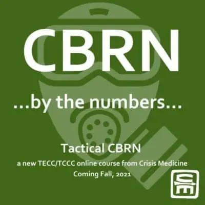 An infographic called: CBRN by the numbers, breaking down CBRN medical literature into easy to digest statistics.