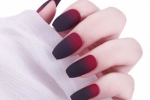 Blood red fake fingernails