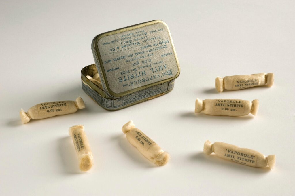 A slightly rusty Amyl Nitrite Ampules Circa 1910