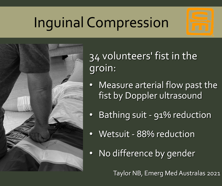 An australian study showing success of femoral compression using inguinal compression