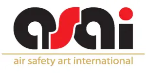 Air Safety Art International logo, created our custom Air Travel Cards for Crisis Medicine