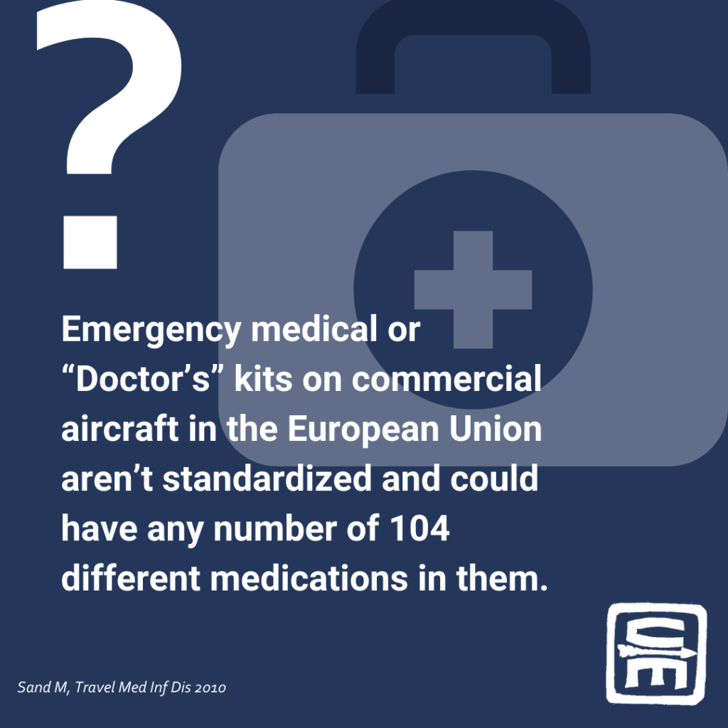 Short Description: Infographic of Air Travel by the numbers, an unconsidered austere environment - how to handle emergencies after the doors close.