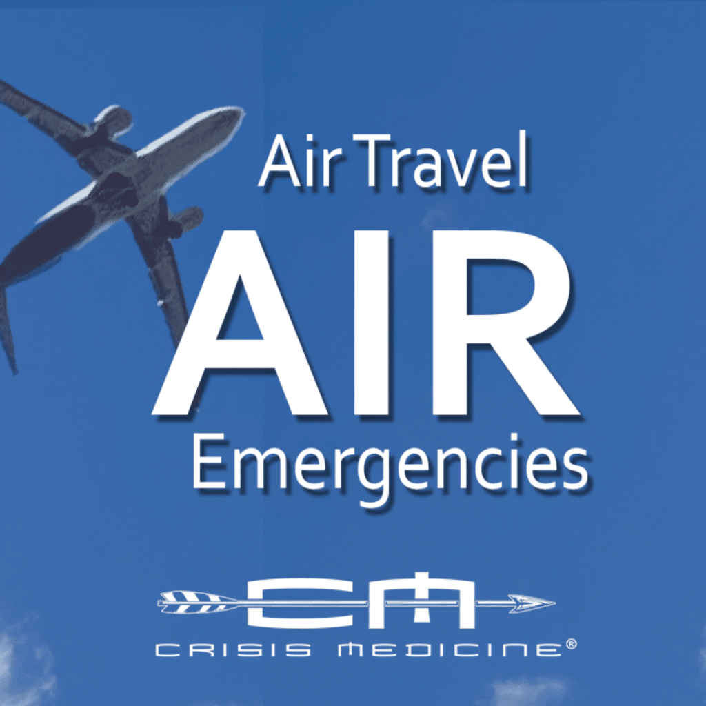 Short Description: Infographic of Air Travel by the numbers, an unconsidered austere environment - how to handle emergencies after the doors close.