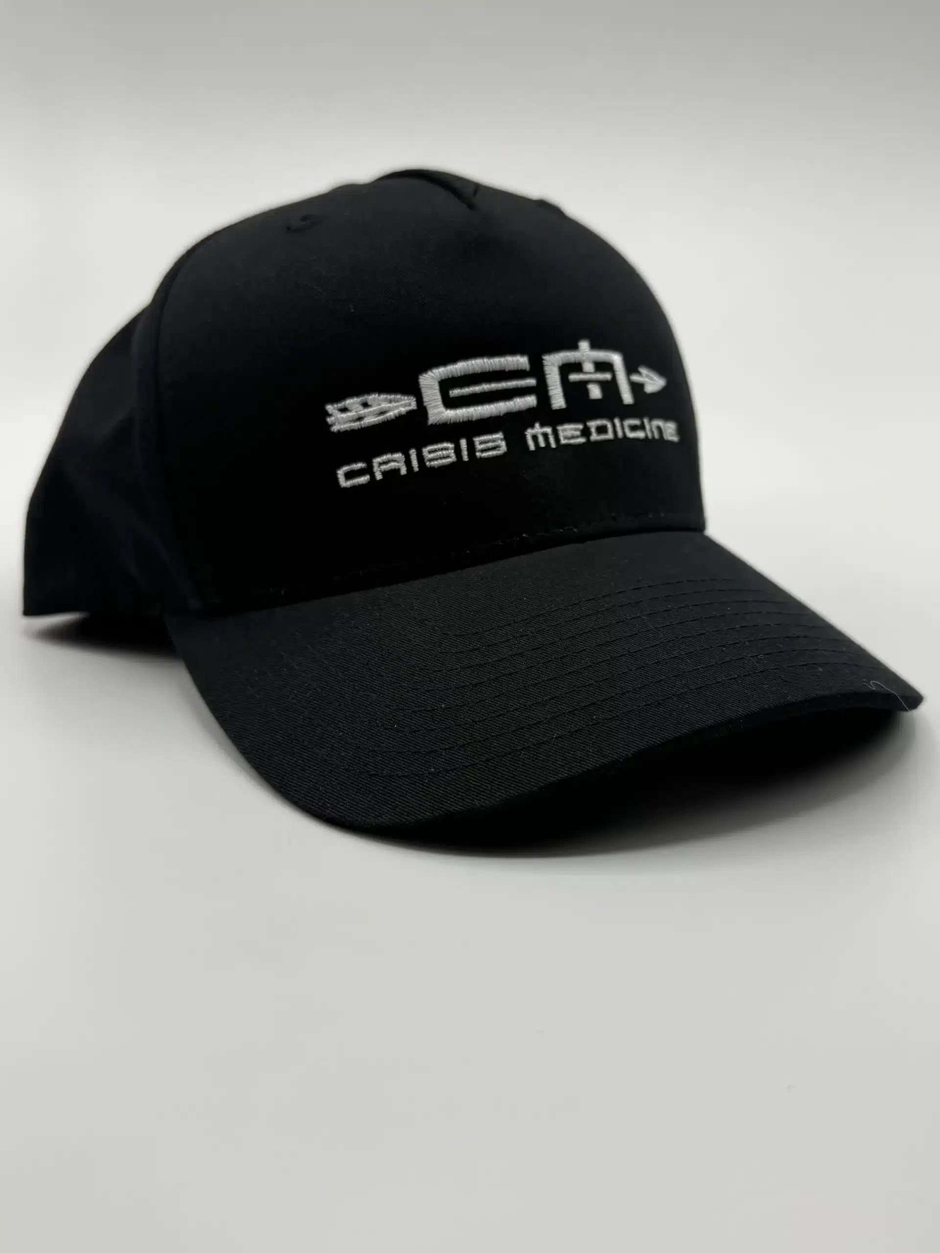 Reverse view of the Crisis Medicine logo'd baseball hat